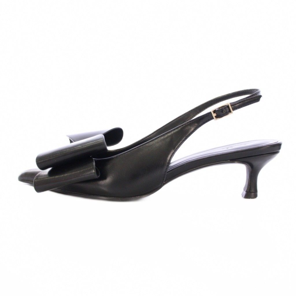 スナイデル SNIDEL ダブルリボンパンプス ストラップ ポインテッドトゥ