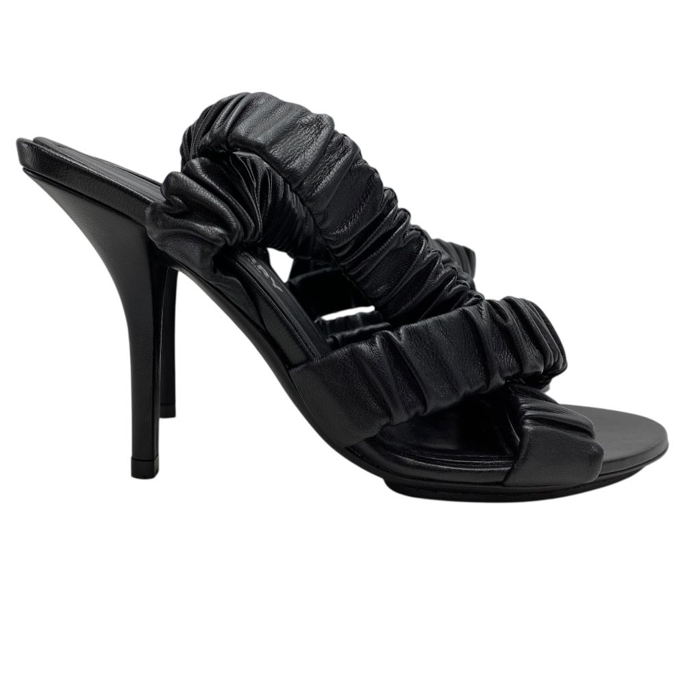 展示品未使用 バーバリー ヒール サンダル レザー シャーリング