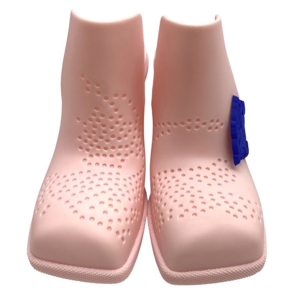 バーバリー ラバーソール ミュール サンダル シューズ PVC ピンク ロゴ 8080342 サイズ37 約24 cm BURBERRY レディース 上品 感 かわいい