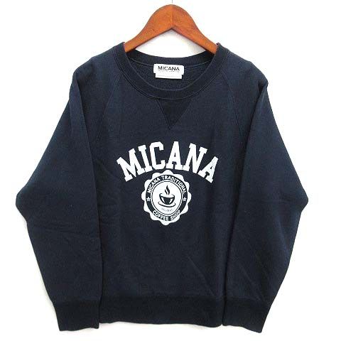 マイカーナ MICANA カレッジ カフェ ロゴ スウェット 長袖 トレーナー