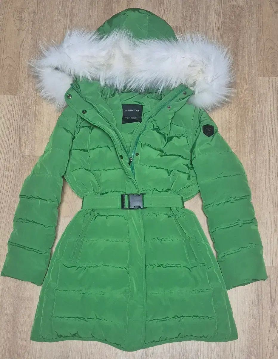 JS ストア New York グリーン ファー フー WHO ダウン コート kate