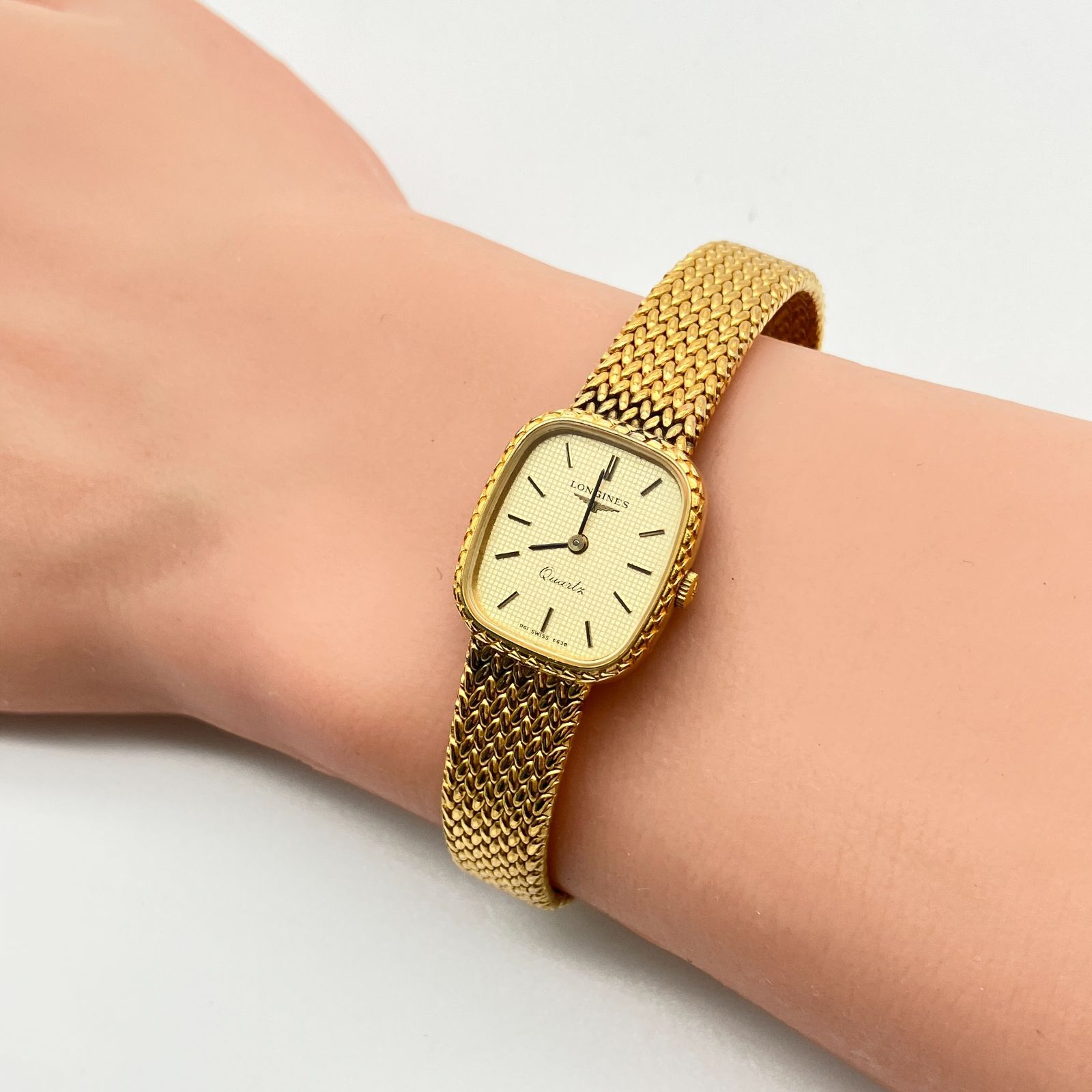 中古】ロンジン LONGINES 腕時計 レディース クォーツ ゴールド 961