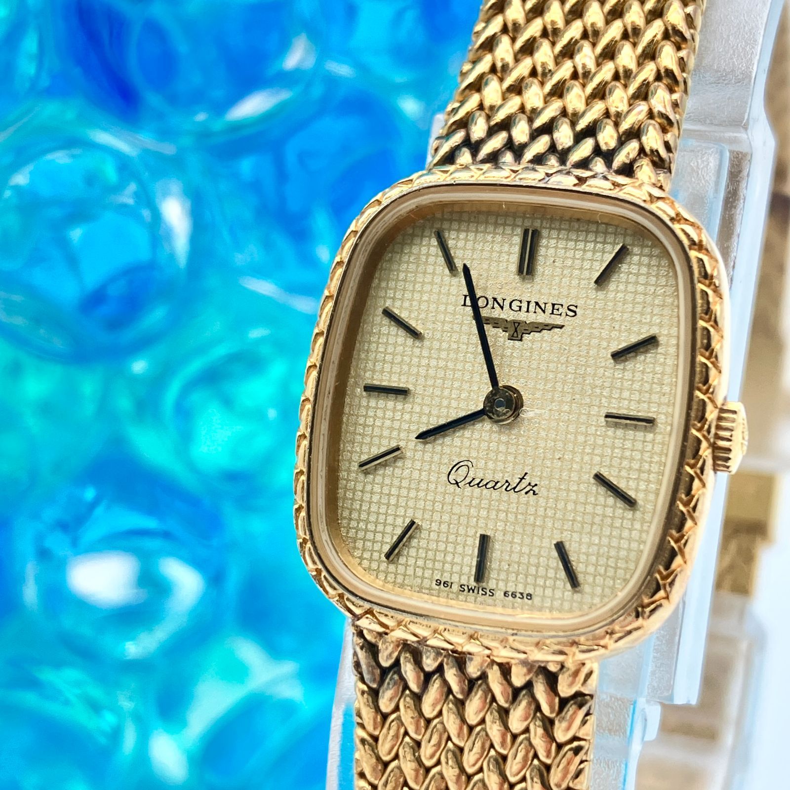 LONGINES ロンジン ゴールドメッシュ クォーツ アンティーク 腕時計 中古】ロンジン LONGINES 腕時計 レディース クォーツ ゴールド 961