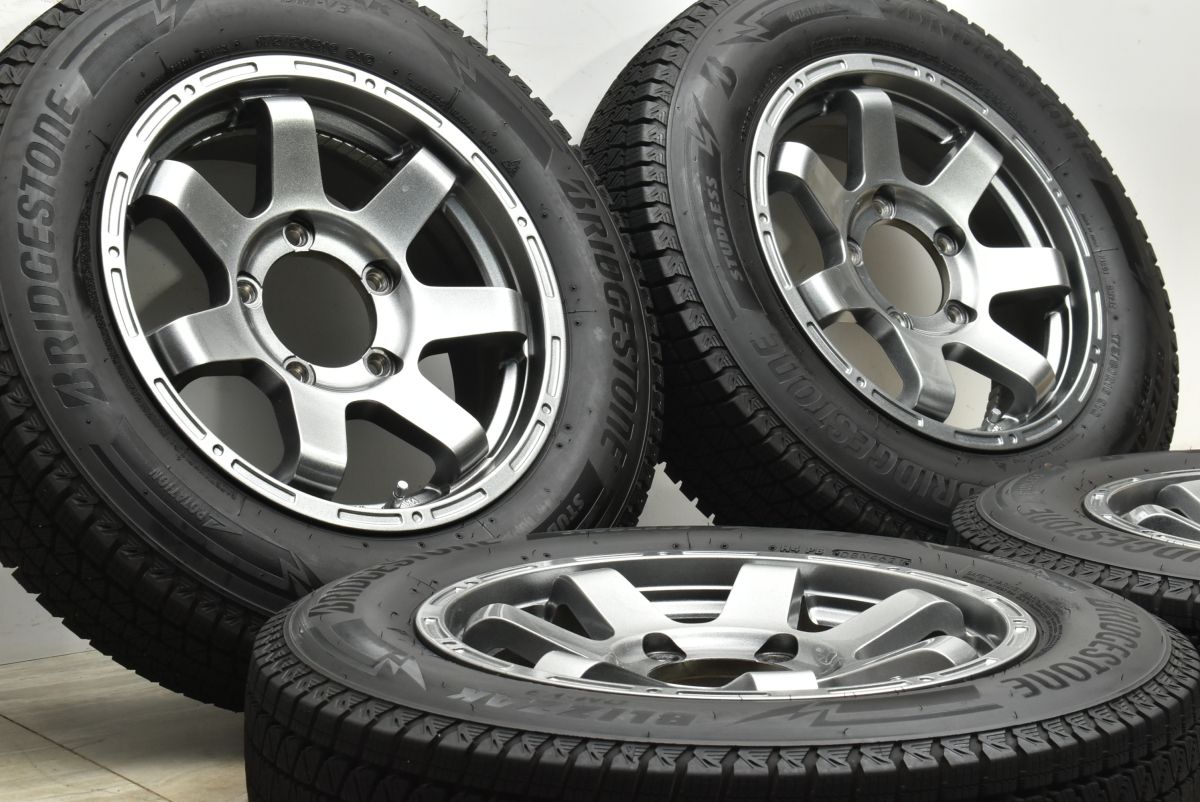 バリ溝 マッドクロス MC 76 16 in 5 J 22 PCD 139 7 ブリヂストン ブリザック DM V 3 175 80 R ジムニー AZオフロード