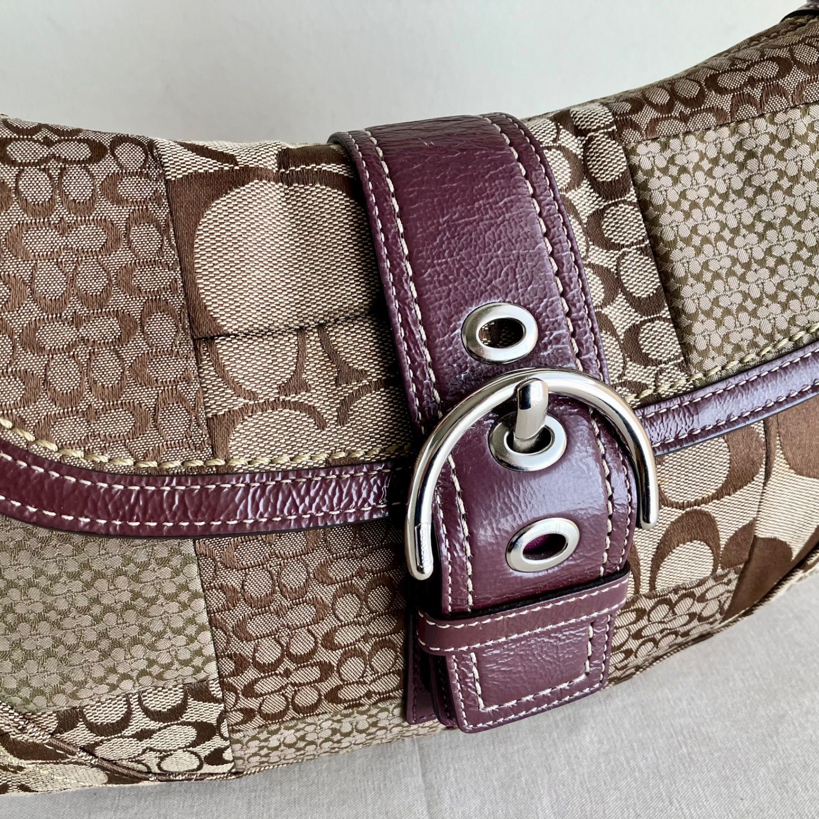 Coach Vintage y2k Jacquard Medium Soho Flap Patchwork Shoulder bag