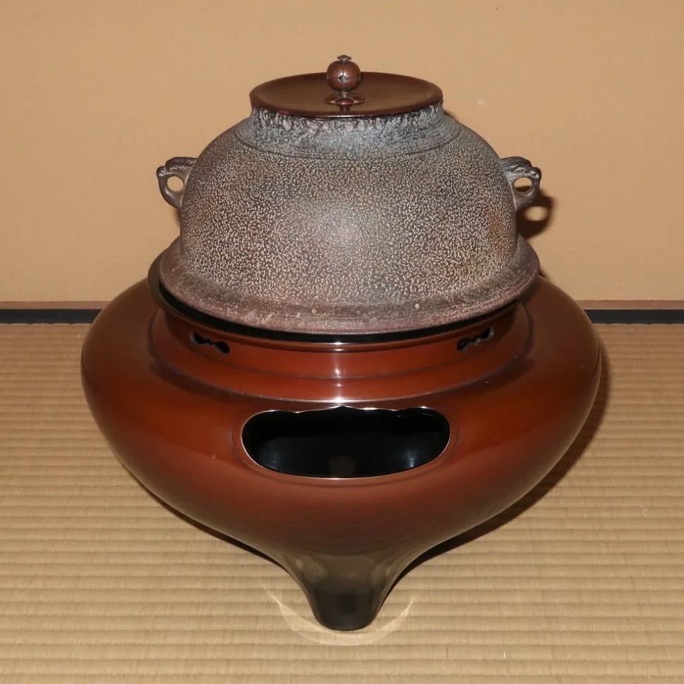 茶道具】和田美之助 唐銅朝鮮風炉 真形釜添 - メルカリ