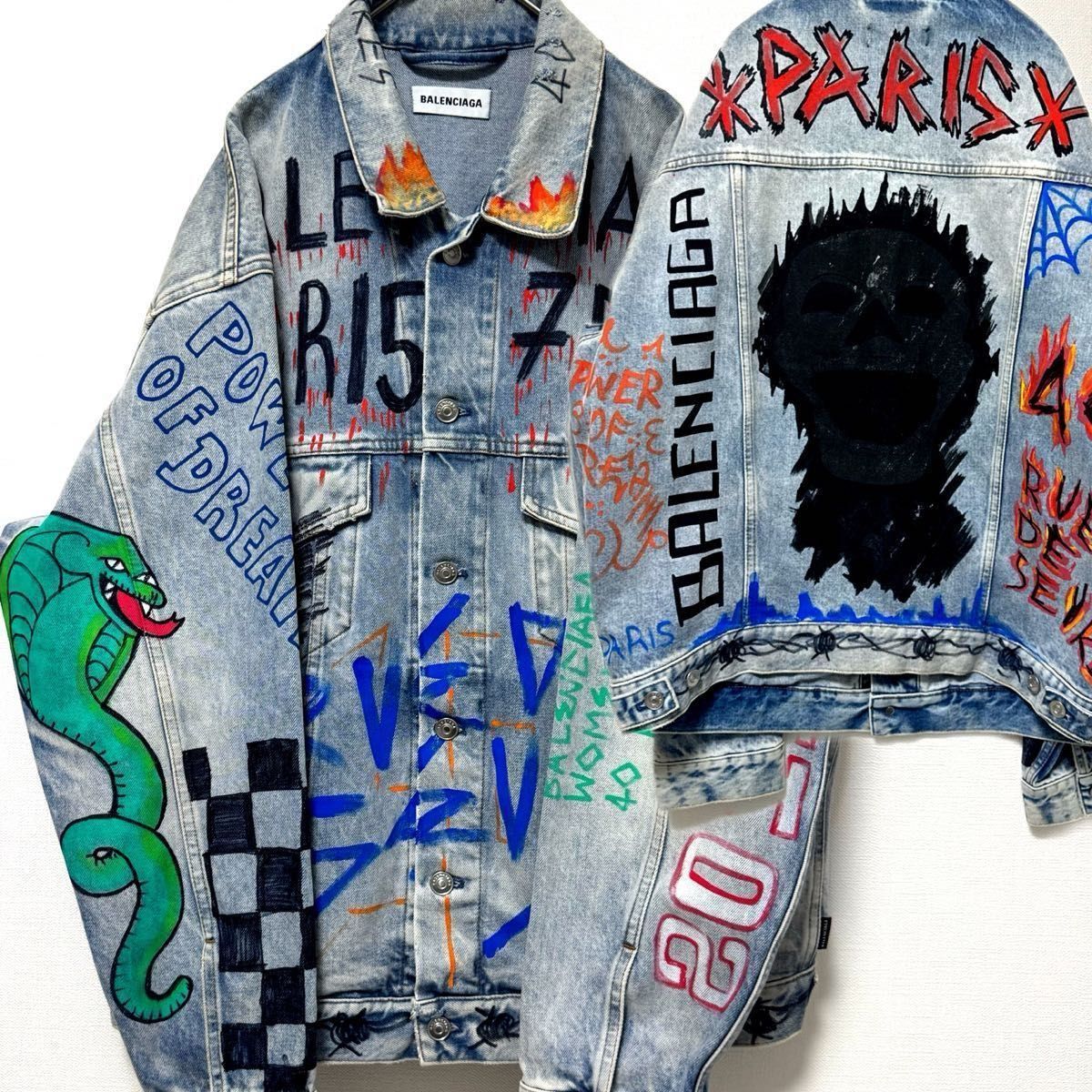 ✨美品✨BALENCIAGA Graffiti Denim Jacket バレンシアガ グラフィティ