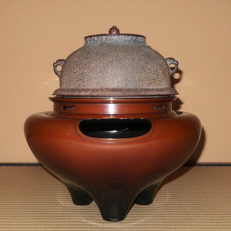 茶道具】和田美之助 唐銅朝鮮風炉 真形釜添 - メルカリ