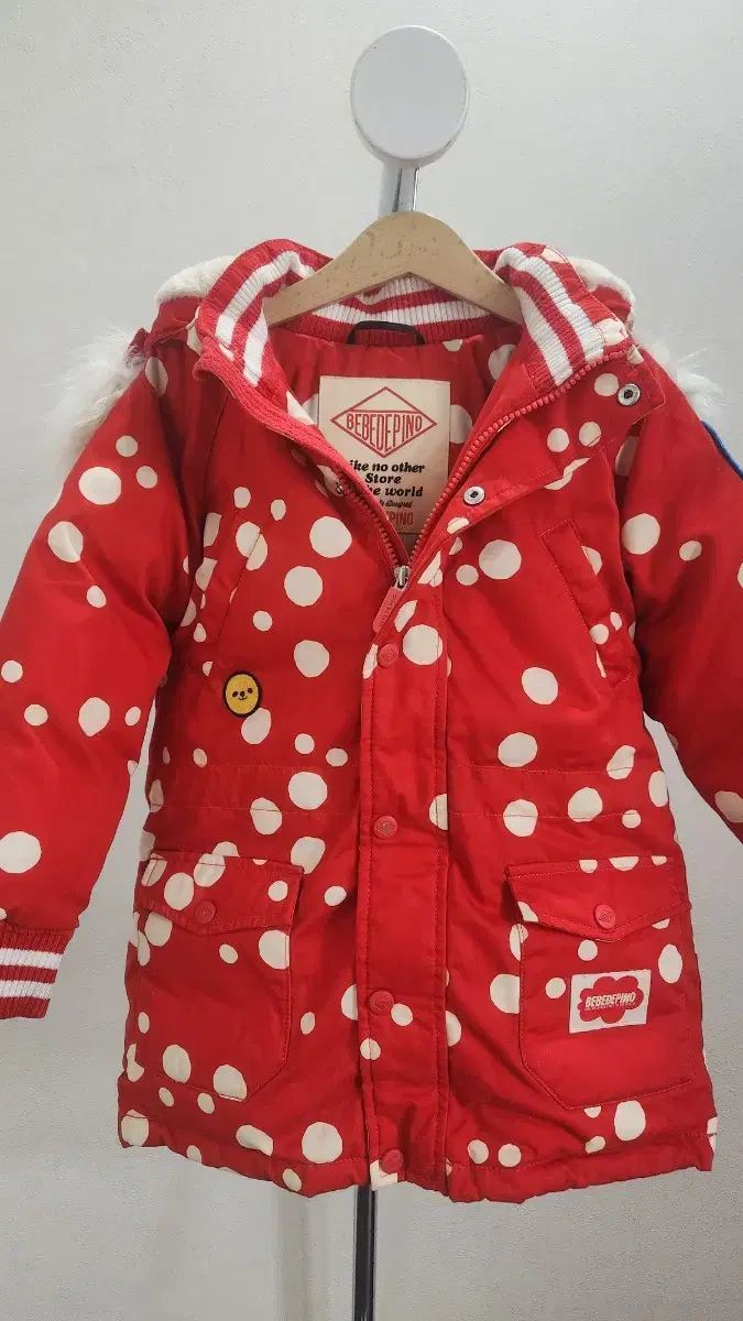 BEBE DE PINO ベベデピノ レッド ドット ダックダウン ダウン アウター 120
