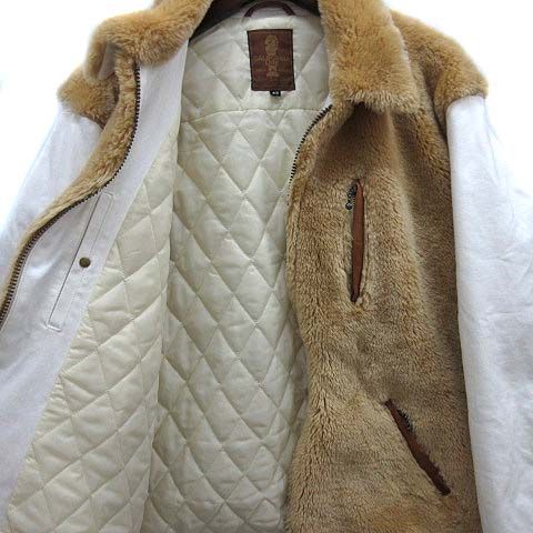 【中古】カリフォルニアライン CALIFORNIA LINE グリズリー ジャケット GRIZZLY JACKET アイボリー ブラウン 42 CLJ20-006 メンズ カリフォルニアライン CALIFORNIA LINE グリズリー ジャケット GRIZZLY