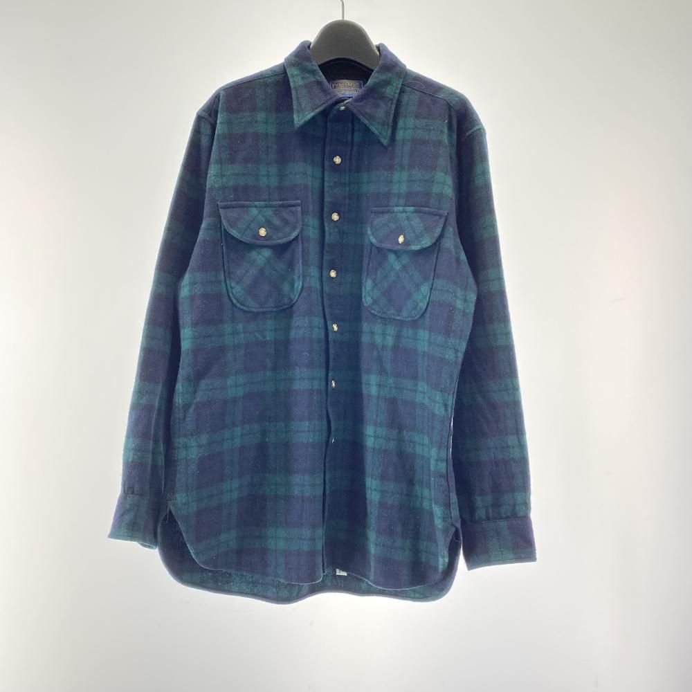 ファッション 【】70s PENDLETON ブラックウォッチループシャツ サイズ