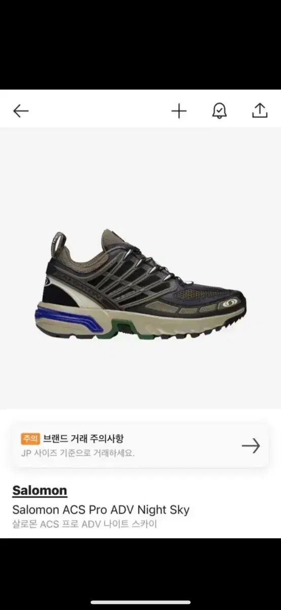 225 サロモン acs pro adv NIGHT スカイ