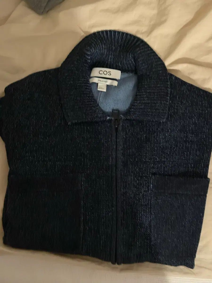 COS コス ファッション ブラック ニット ジップアップ カーディガン