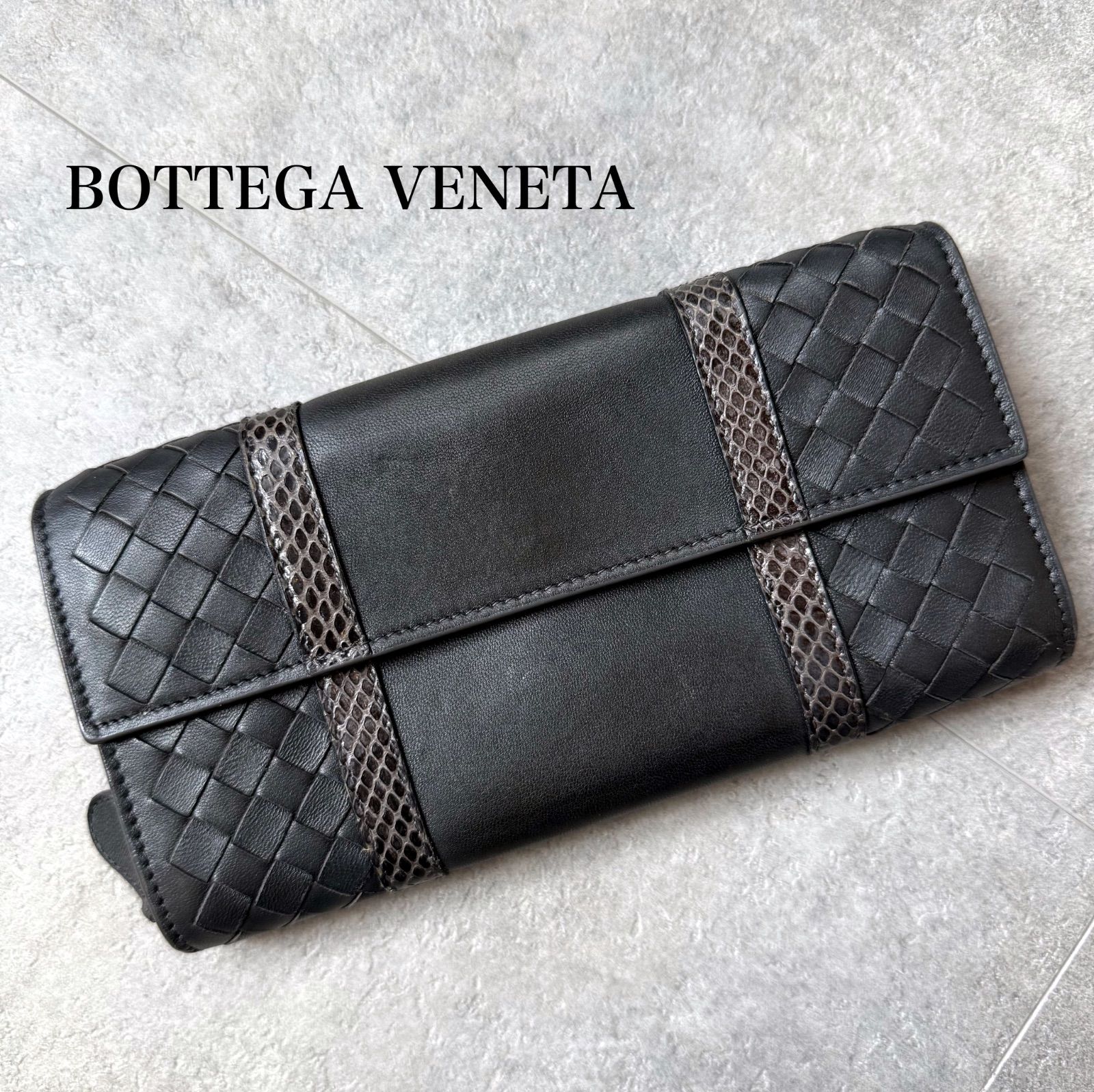 美品 BOTTEGA VENETA ボッテガヴェネタ イントレチャート長財布