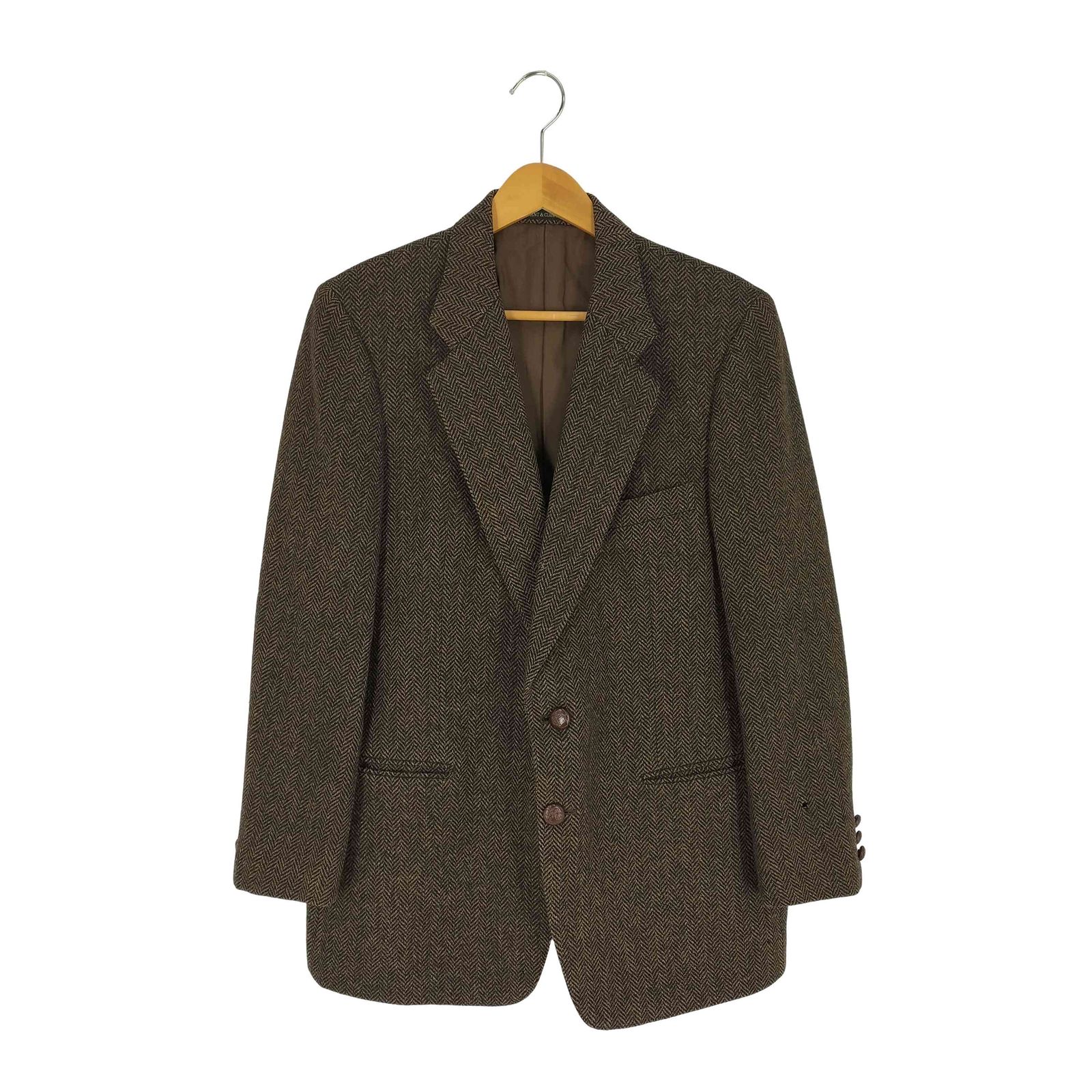 ケントアンドカーウェン KENT＆CURWEN クルミボタン ヘリンボーン