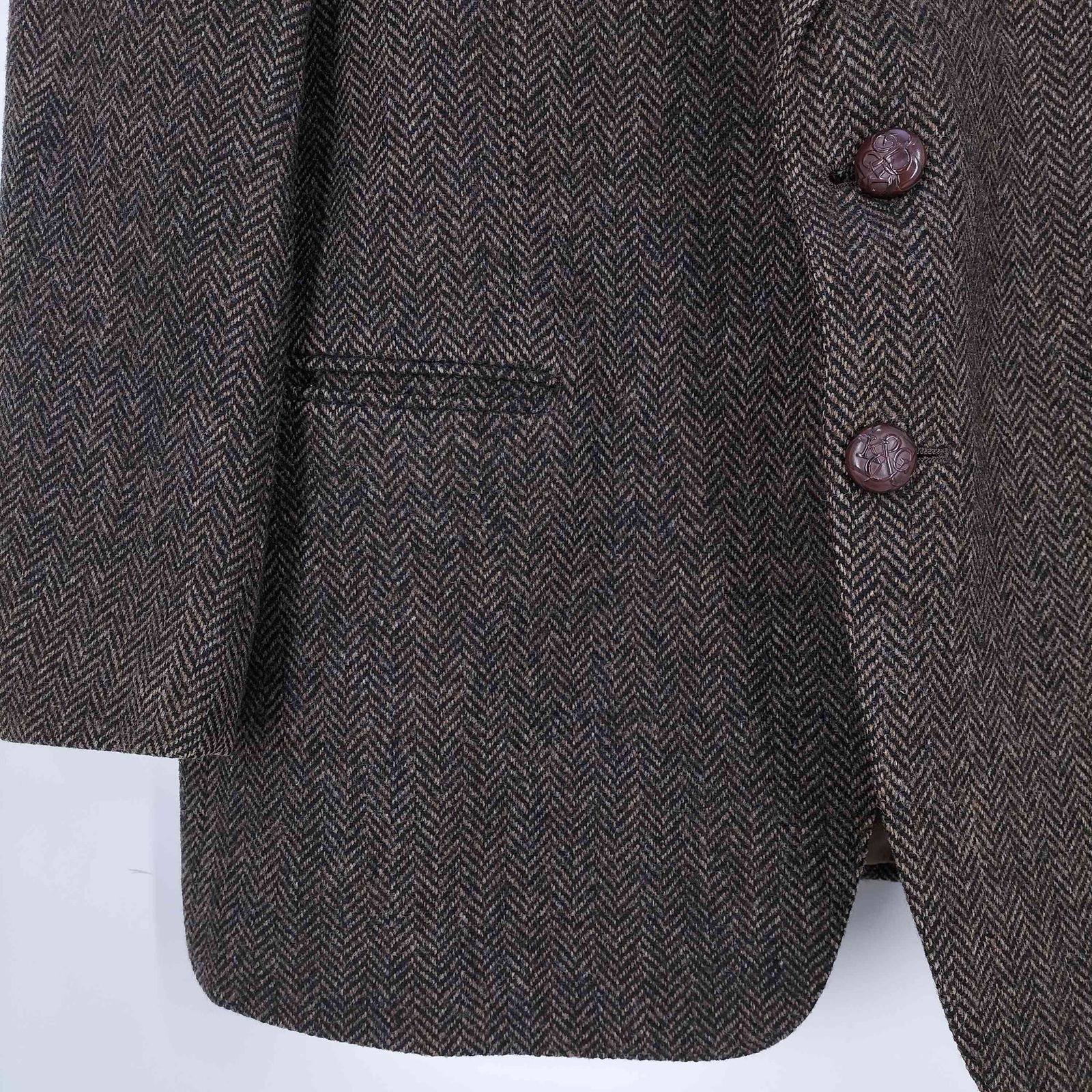 ユ*ス様 【美品】バーバリー テーラードジャケット ヘリンボーン クルミボタン ケントアンドカーウェン KENT＆CURWEN クルミボタン ヘリンボーン