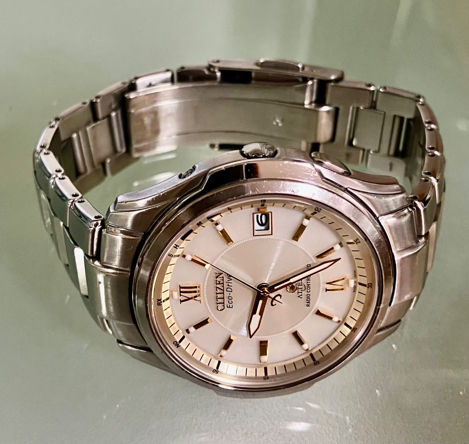 ☆稼働品☆CITIZEN シチズン☆アテッサ☆電波ソーラー☆エコドライブ 