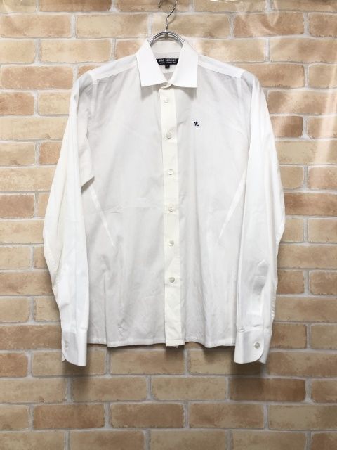 中古】 Raf Simons ラフシモンズ ドレスシャツ ロゴ刺繍 ワンポイント