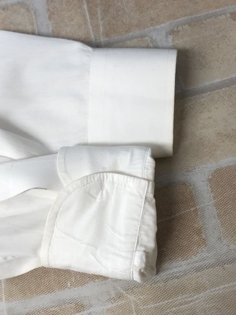 Raf Simons ラフシモンズ ドレスシャツ ロゴ刺繍 ワンポイント ホワイト 46 ドレスシャツ ビジネスシャツ 長袖シャツ シャツ