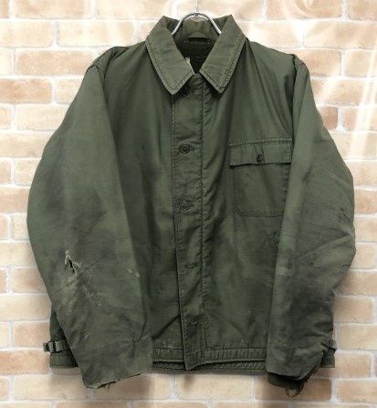 ミリタリー A 2 デッキジャケット 75年製 カーキ XL