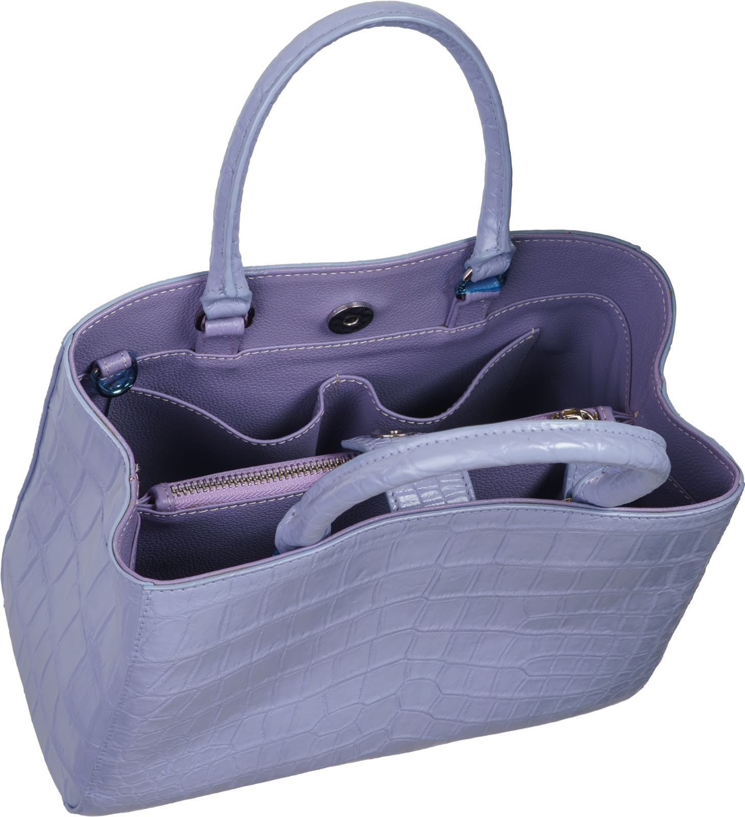 ラベンダーの優雅な波動とクロコダイルの存在感が輝く