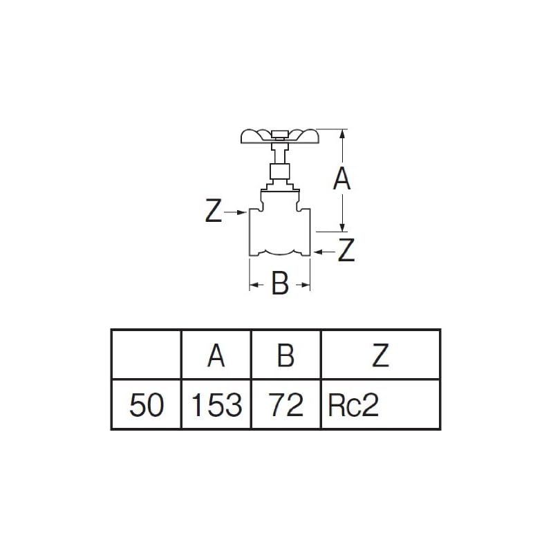SANEI サンエイ ゲートバルブ 呼び50用 JV 35-50