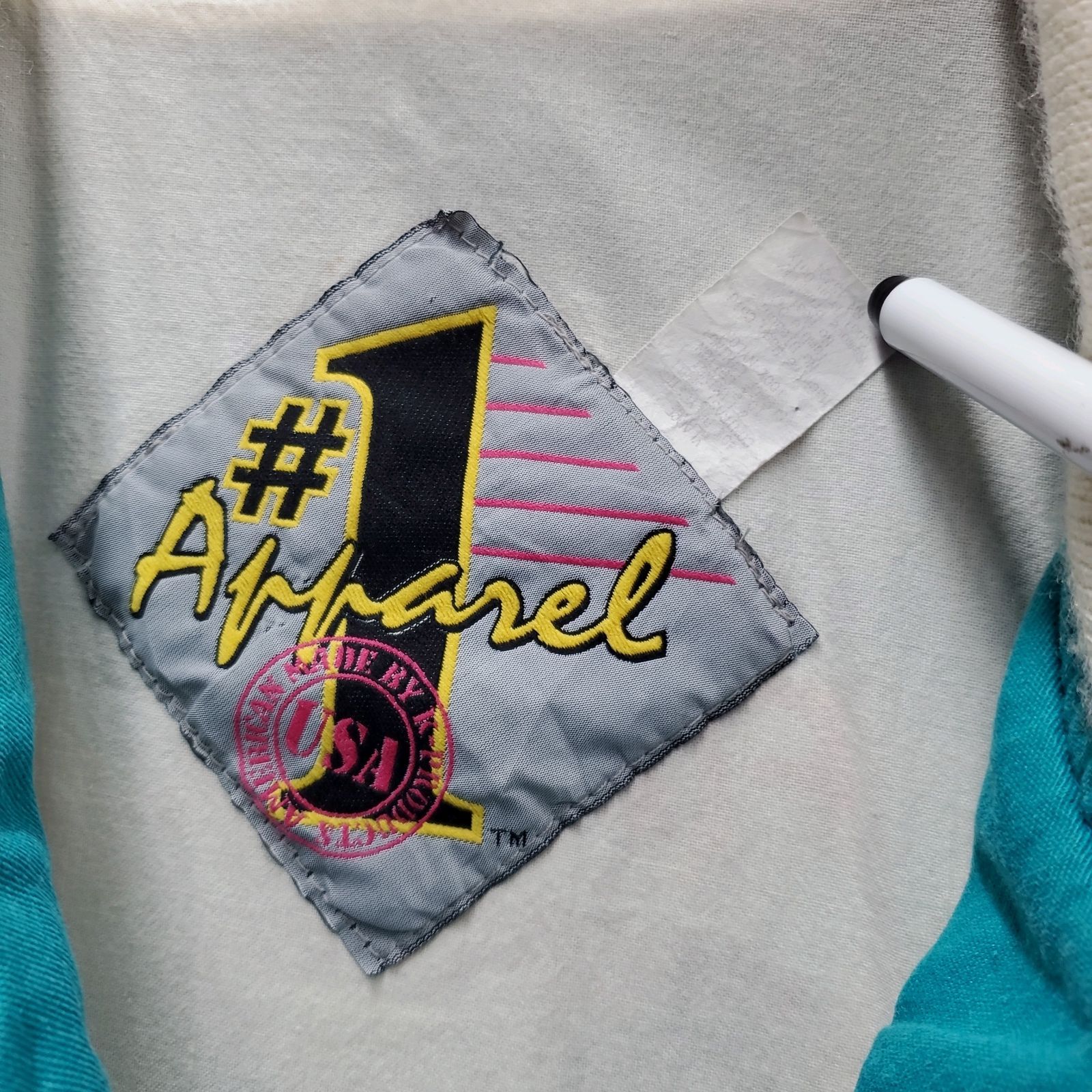 HB67MLBスタジャンフロリダマーリンズチームロゴ刺繍90sXL HB67☆MLB 