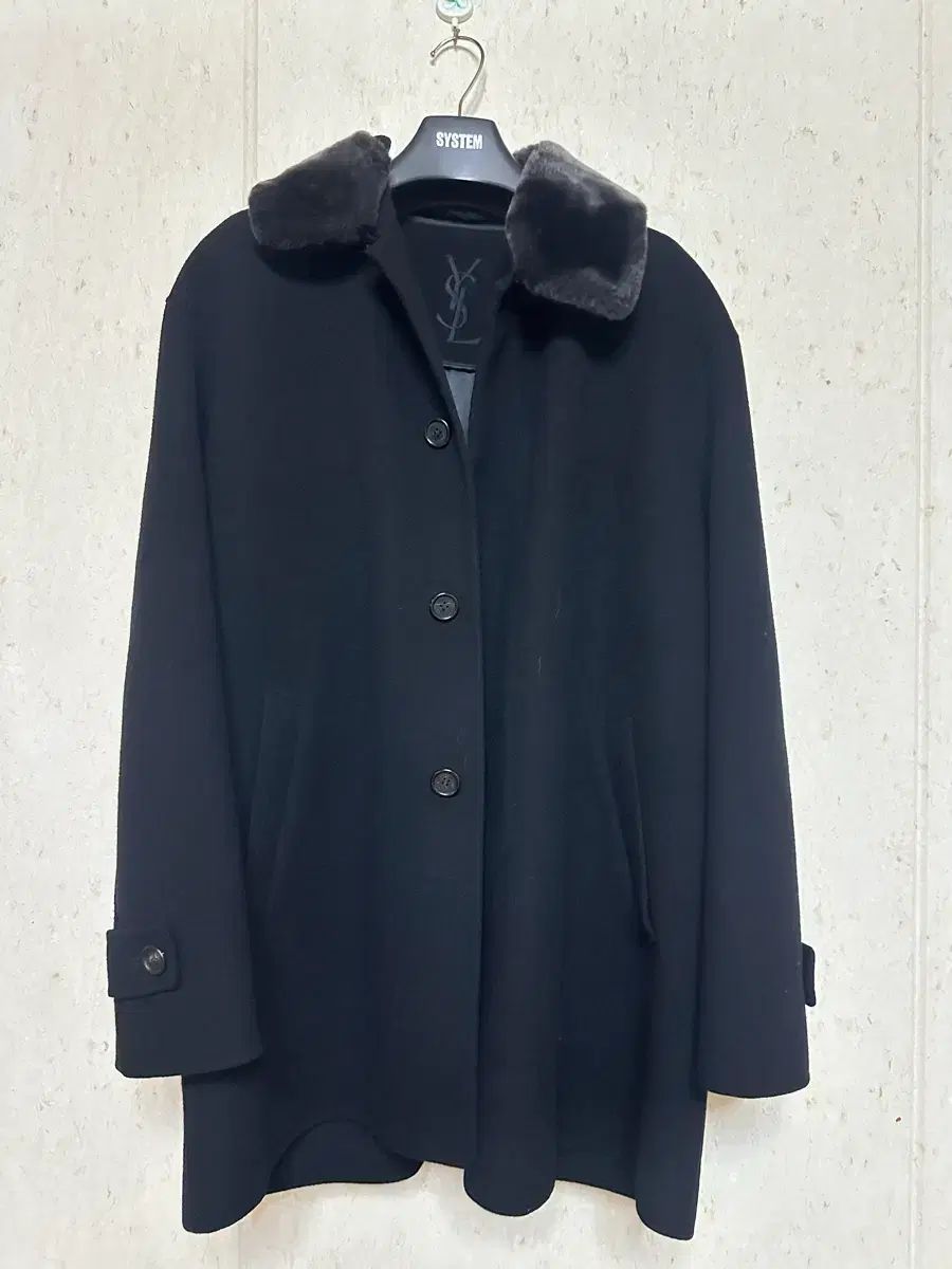 Saint Laurent サンローラン カシミア シープスキンコート サイズ105