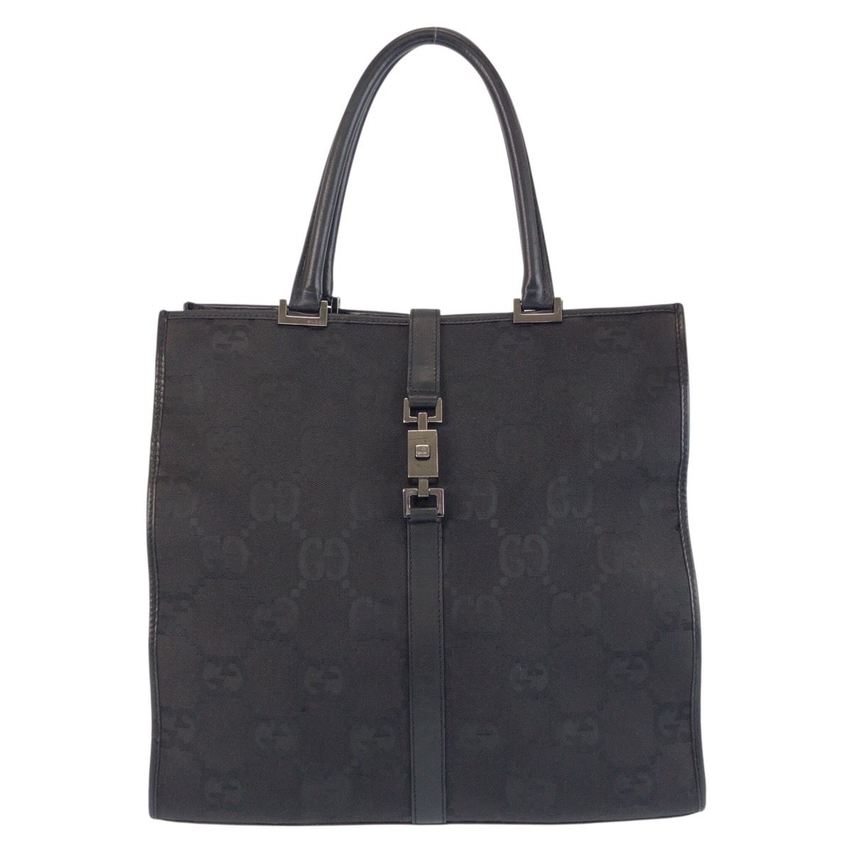 美品 GUCCI グッチ ジャッキー GGジャンボ ブラック 黒 GGキャンバス 