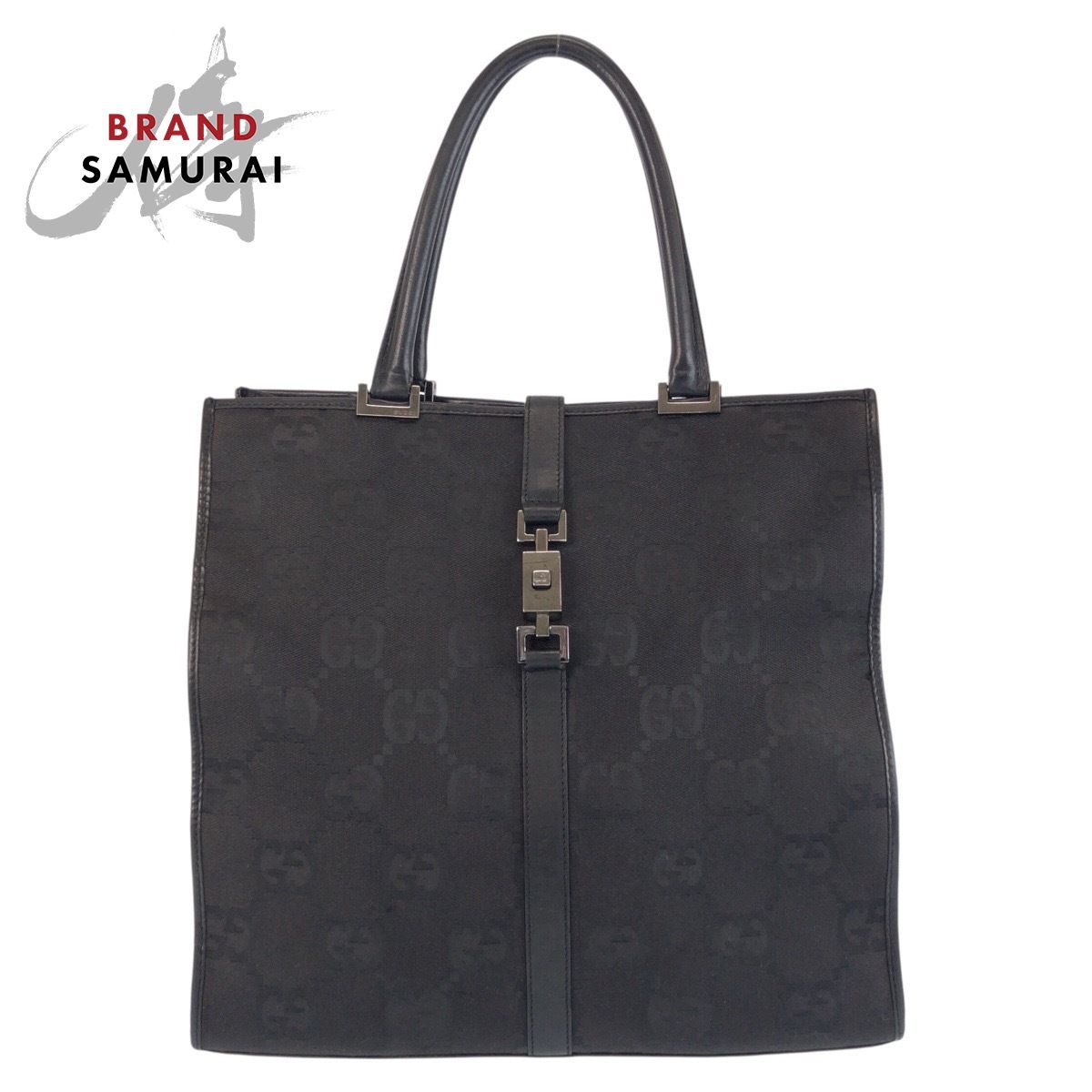 美品 GUCCI グッチ ジャッキー GGジャンボ ブラック 黒 GGキャンバス 