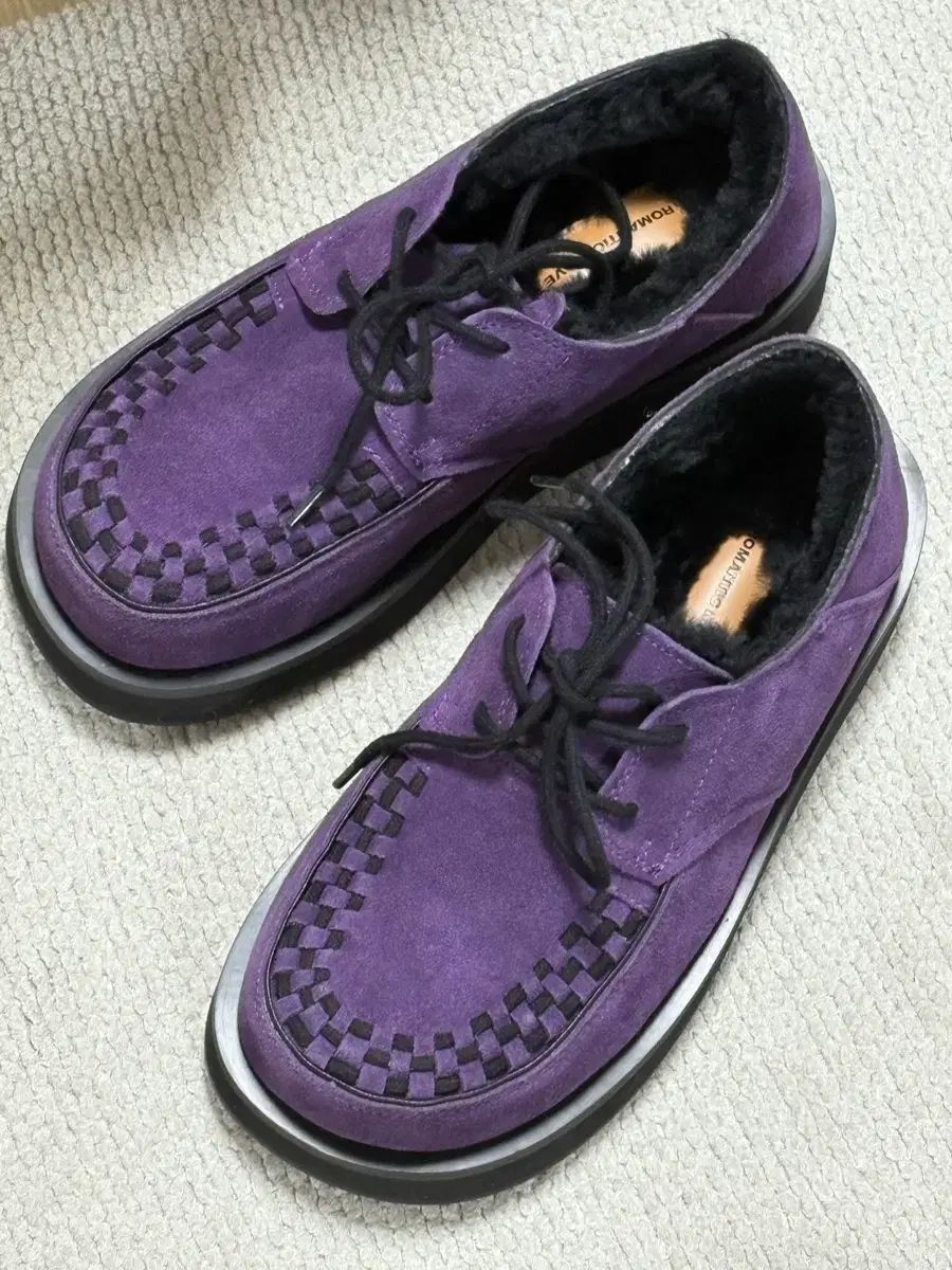  MOVE ボウイ PURPLE パープル スウェード シューズ 240 フラットシューズ バレエシューズ パンプス