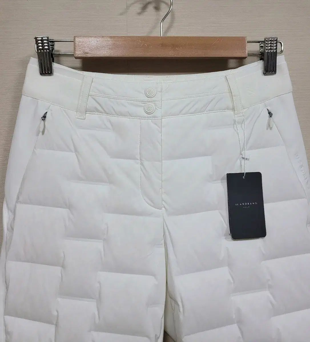 St ANDREWS セント アンドリュース レディース チューブ グースダウン ジャージミックス ジョガー パンツ S