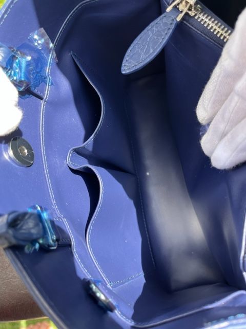 深青クロコダイル本革2