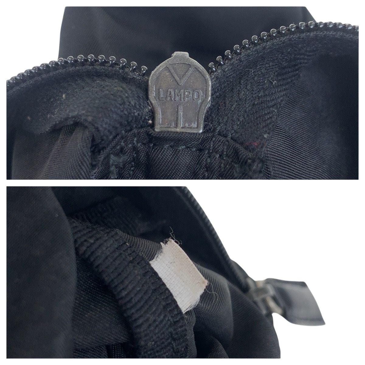 PRADA プラダ テスート 三角ロゴ ブラック 黒 ナイロン ポーチ メイク