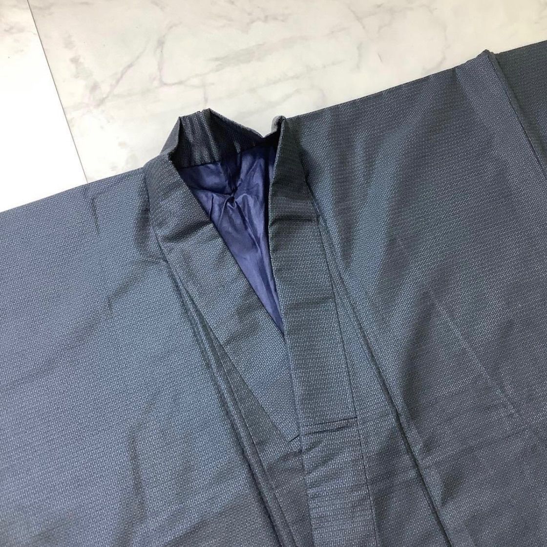  kimono one⬛️男前屋⬛️大島紬⬛️藍大島紬⬛️亀甲⬛️袷⬛️裄73 5丈148 着物 着物 浴衣