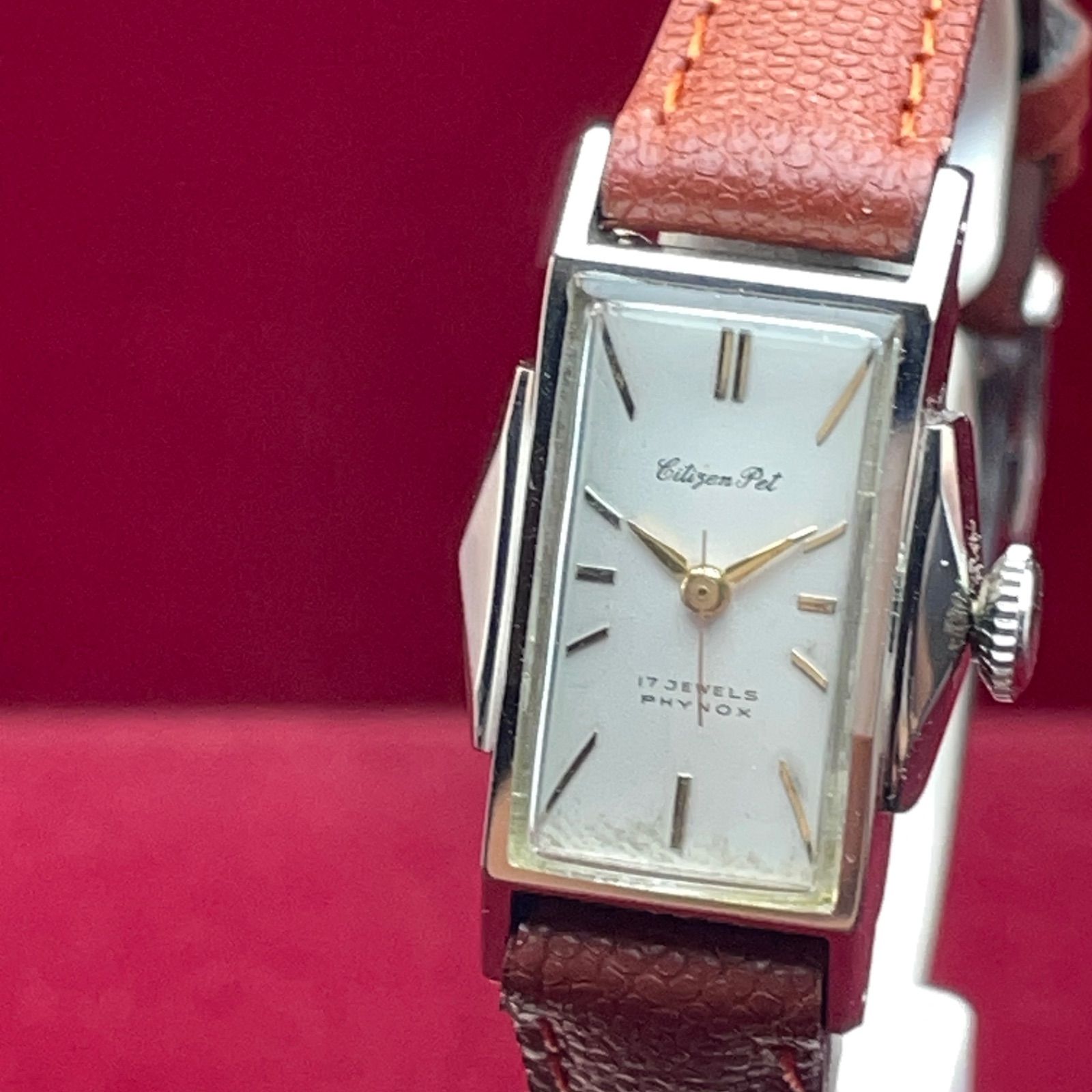 未使用 保管品 60s CITIZEN Pet 純正尾錠 手巻 17石 日本製 