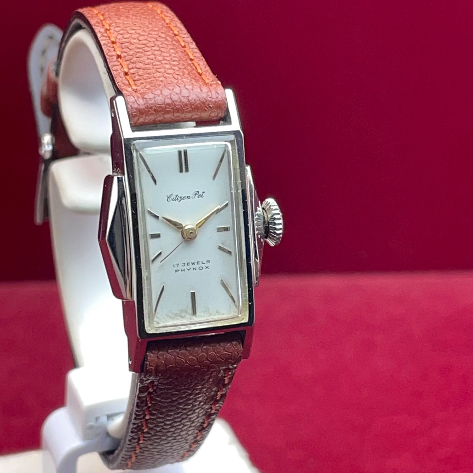 未使用 保管品 60s CITIZEN Pet 純正尾錠 手巻 17石 日本製 