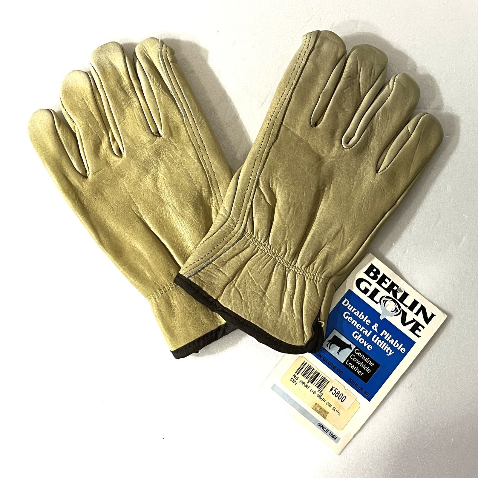 90 s BERLIN GLOVE ベルリングローブ 天然 鹿革 手袋 レザーグローブ