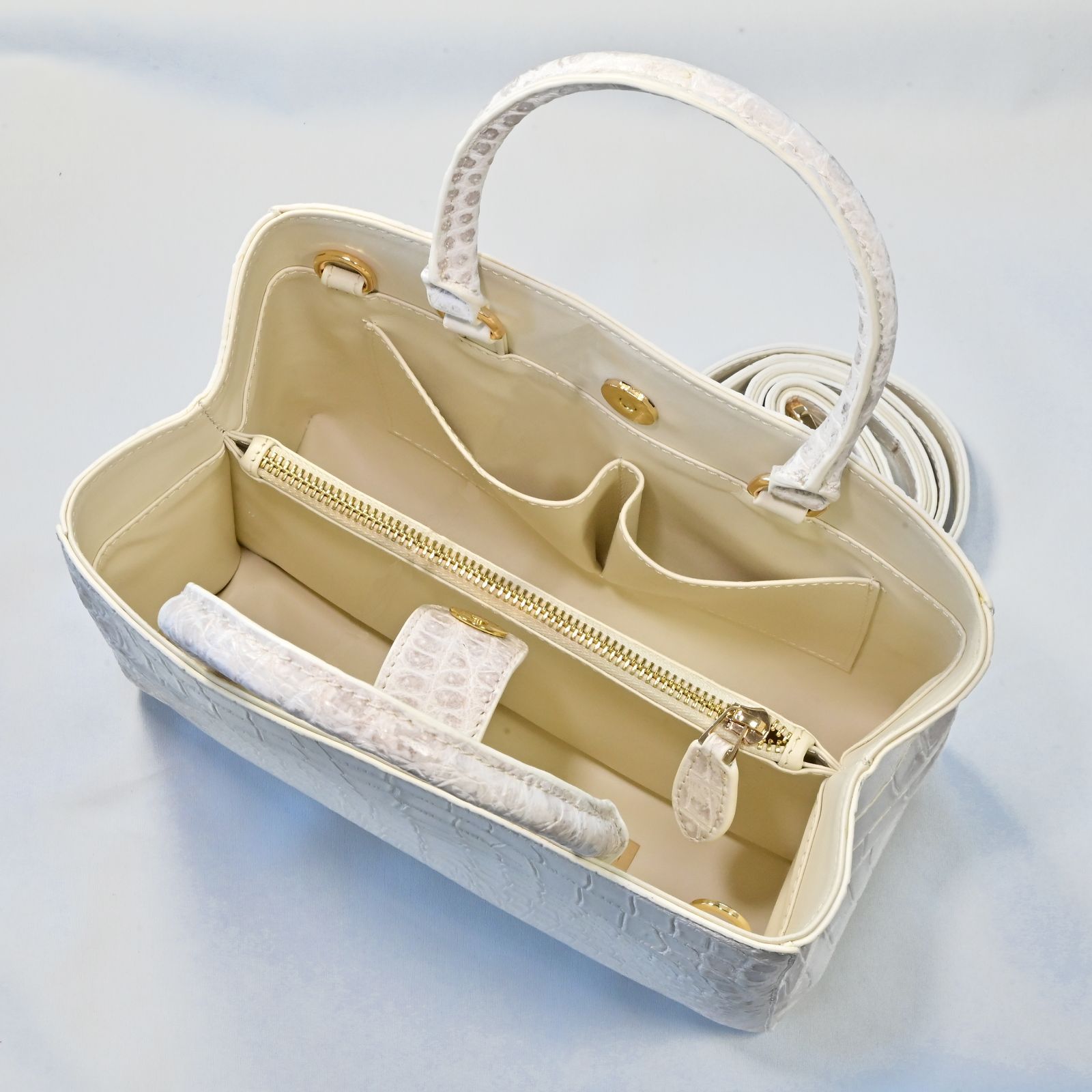 クロコダイル ヒマラヤ ミニトートバッグ 2 WAY ハンド＆ショルダー レザー