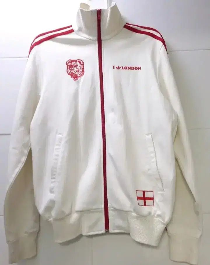 アディダス 紅白 白 レッド ロンドン ジャージ ジップアップジャージ 80 85