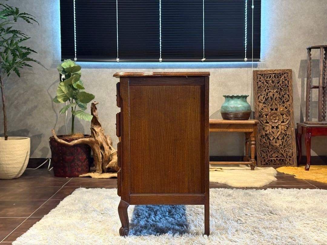 ヨーロピアン クラシック オーク材 サイドボード クラシカル