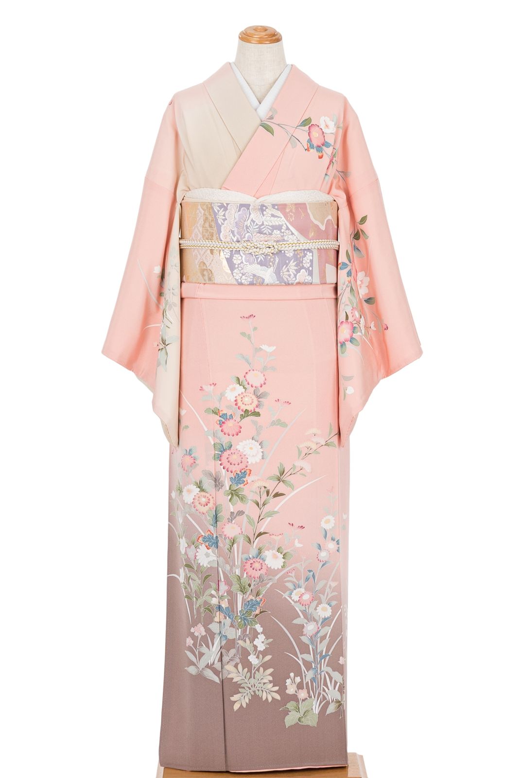 訪問着 手描き友禅 菊 椿 桔梗など 作家物