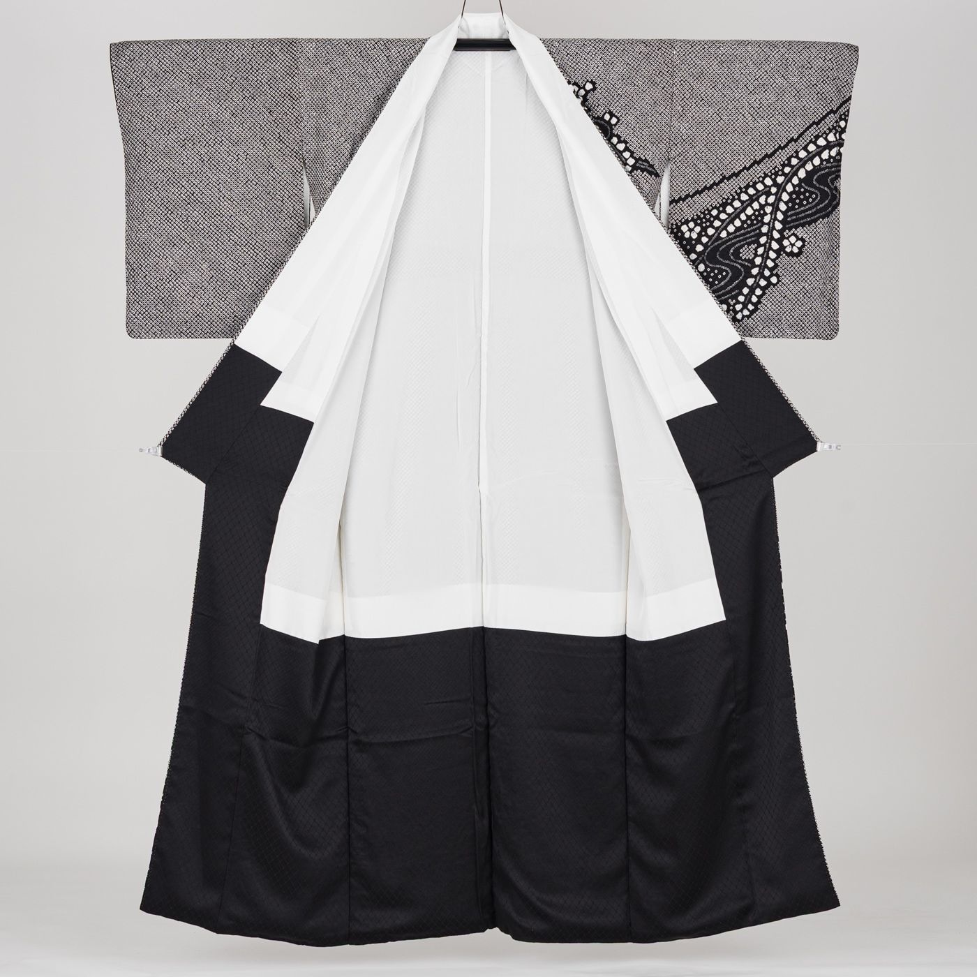 訪問着 総絞り 流水に花模様 裄長 - メルカリ