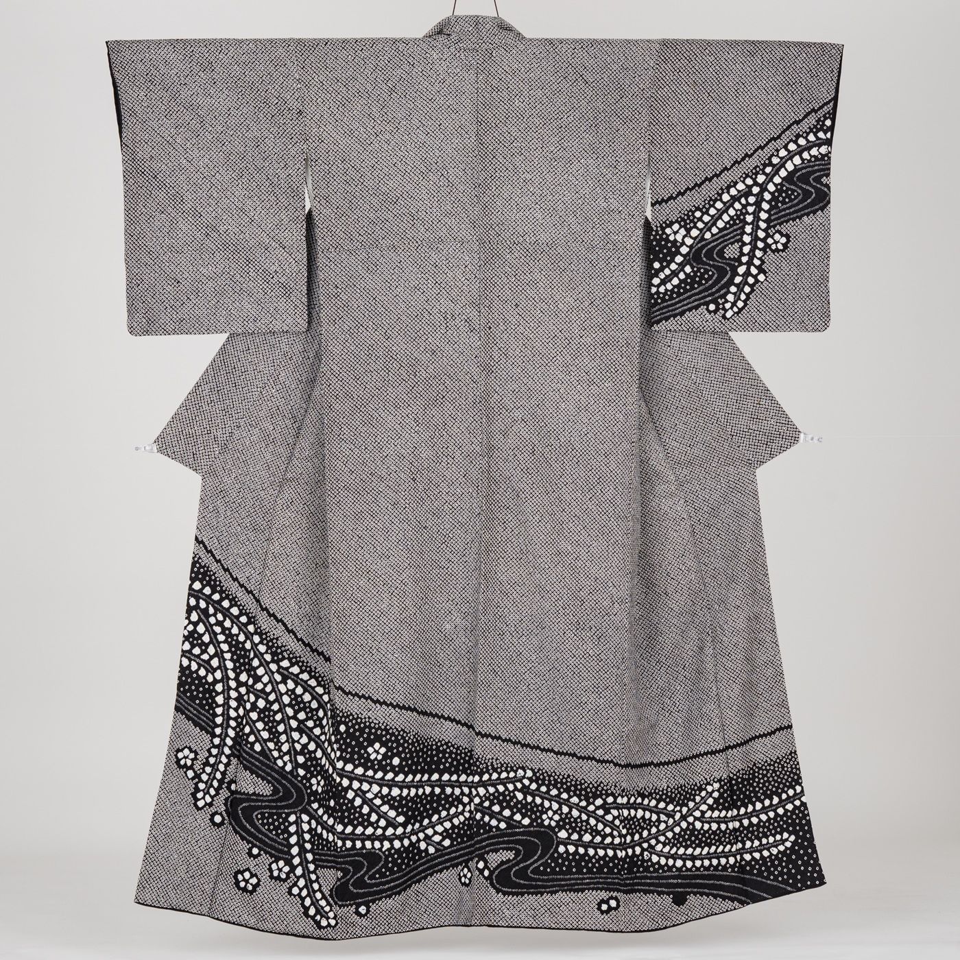 訪問着 総絞り 流水に花模様 裄長 - メルカリ