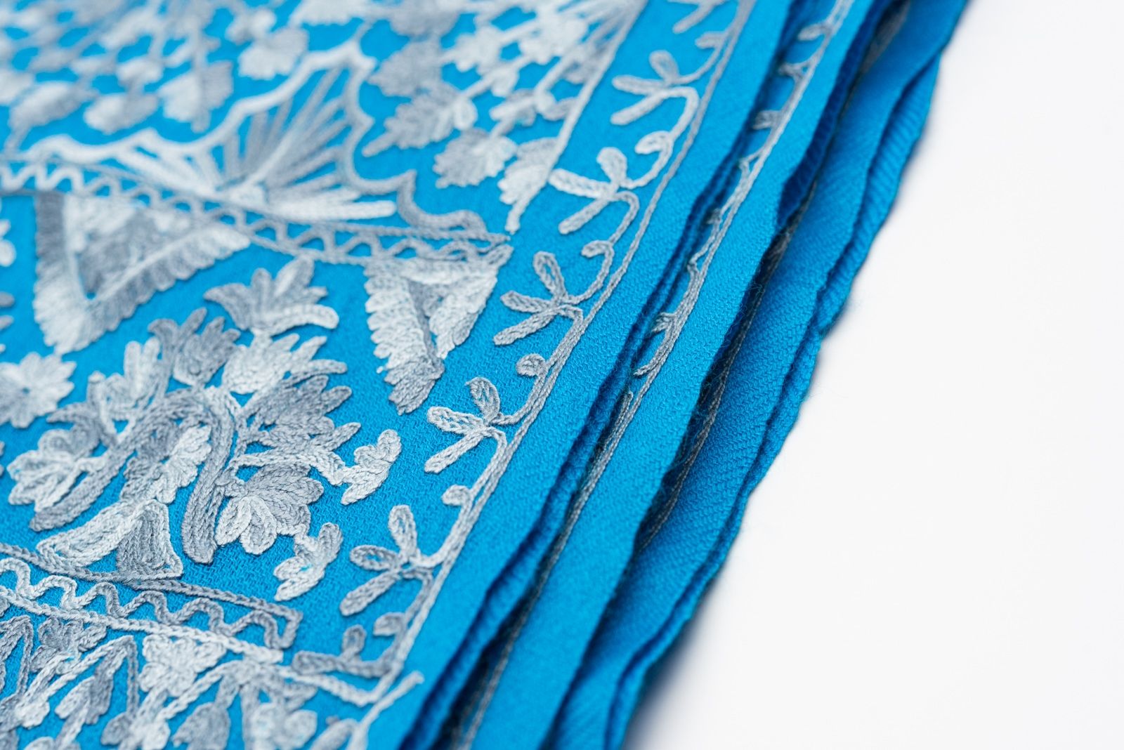 カシミール刺繍 ターコイズ