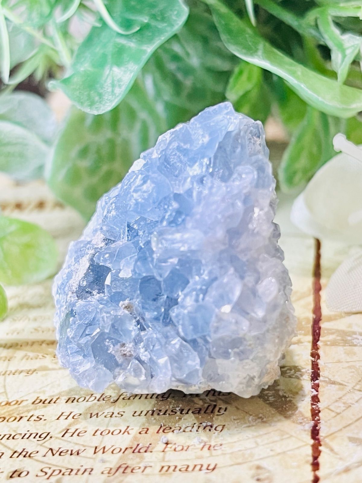 天使の石໒꒱✨ セレスタイト 天青石 クラスター 原石 ラフストーン