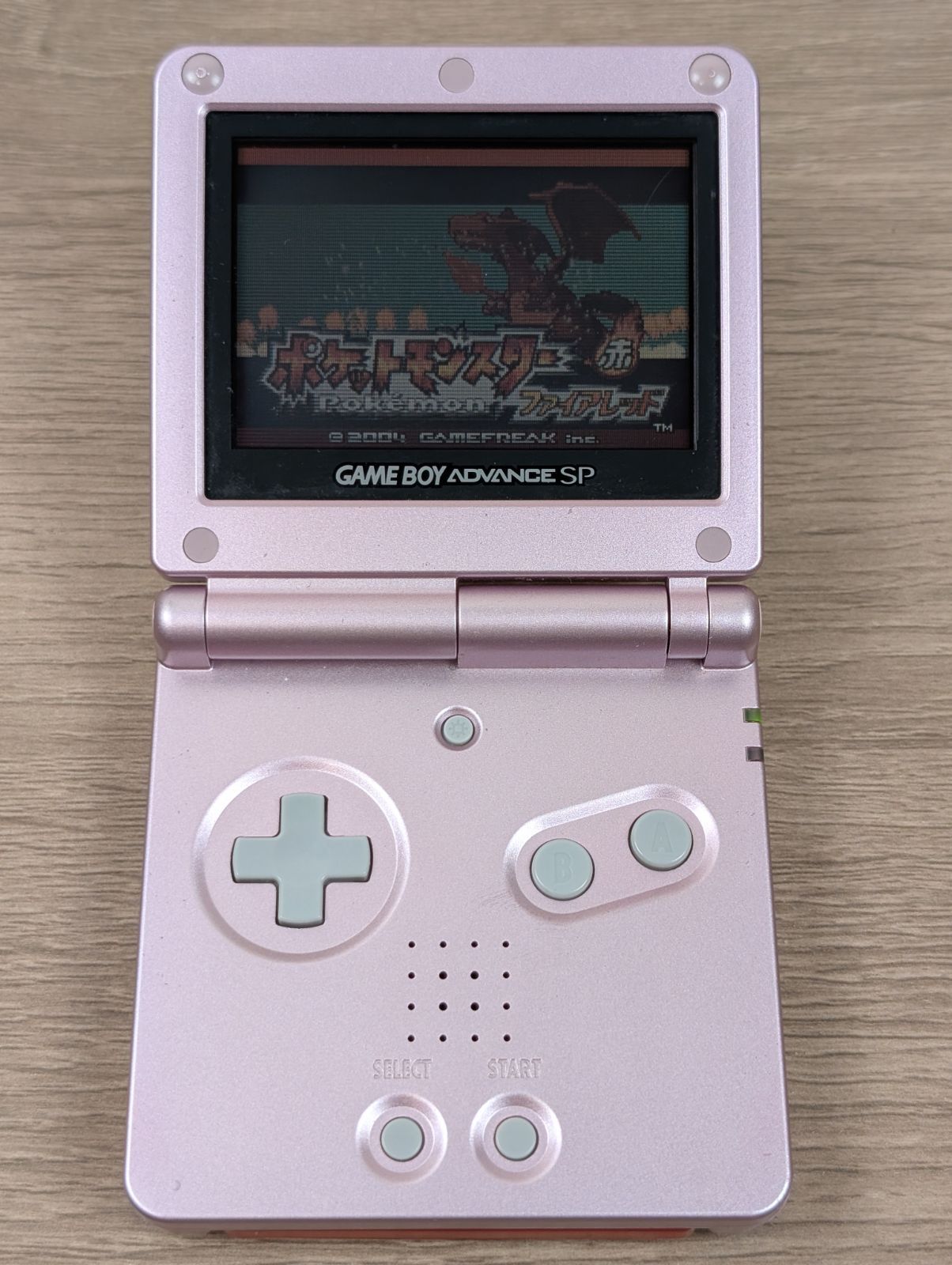 動作良好品】ゲームボーイアドバンスSP パールピンク 本体 バック