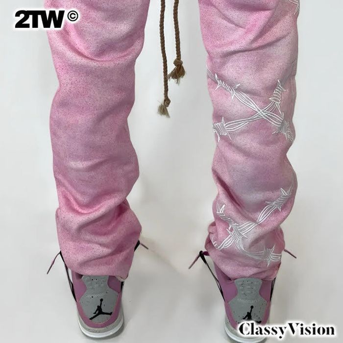 本国現地価格 セントラルシー着用ブランド 2 TW ORCHID SWEATS US ラッパー スニーカー 裾溜め スウェットパンツ