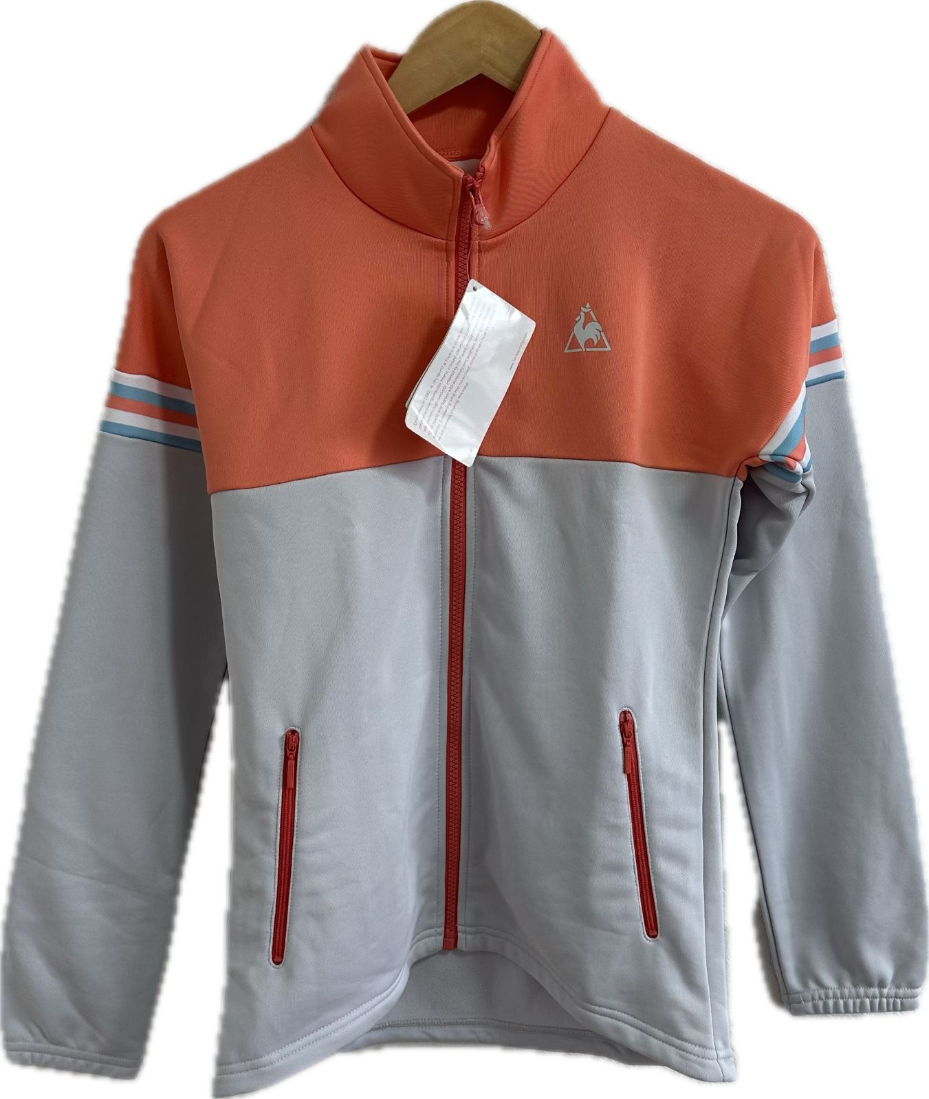 オレンジグレー ジャージ上下セット　ルコック　希少 ZM1678 【美品タグ付き】le coq sportifルコックスポルティフ ジャージ
