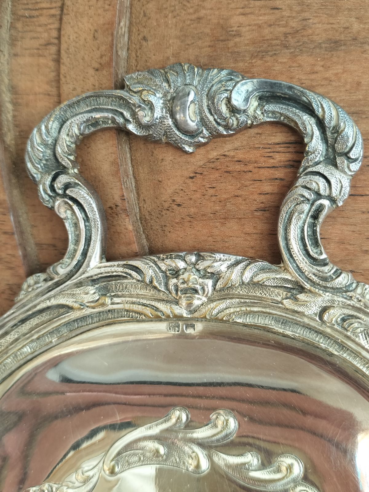 フランス アンティーク 装飾 銀メッキ 塵取り トレー ダストパン 1900